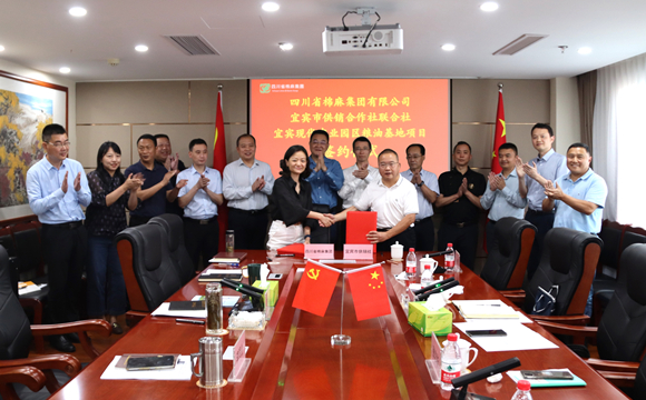 鄧華會見宜賓市供銷社黨委書記、理事會主任饒福剛一行并簽訂合作備忘錄