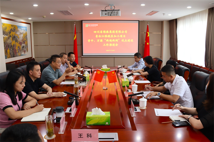 鄧華主持召開集團公司青白江保稅區(qū)加工項目資中 、萬源“兩端兩網(wǎng)”試點建設項目工作推進會