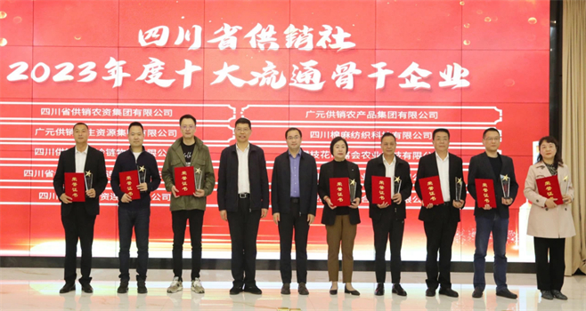四川省棉麻集團(tuán)有限公司相關(guān)單位和個人榮獲四川省供銷社“2023年度十大流通骨干企業(yè)、最美供銷人”榮譽獎項