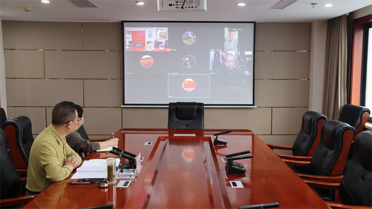 集團公司出席與上海向陽公益基金會、 供銷總社青島公司、國科凱信集團交流合作視頻會